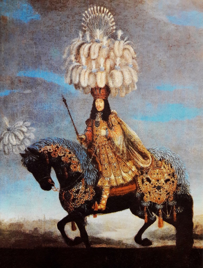 Thomas Leopold I in a costume for a horse-ballet